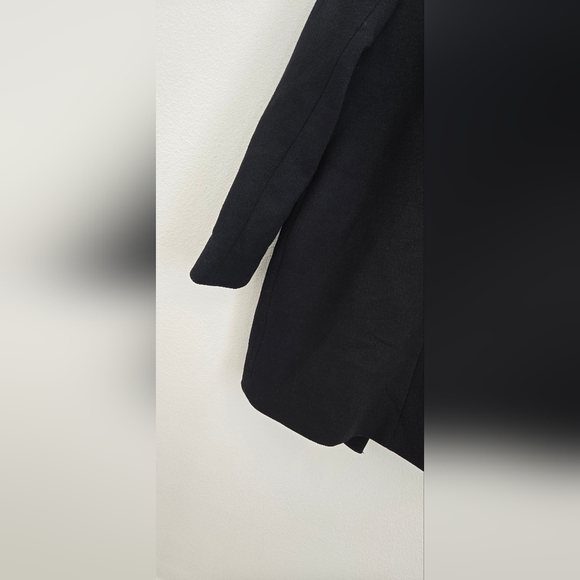 J. Crew Double Cloth by Manifaturra Italy Wool Envelope Black Coat Size 8 - Picture 9 of 16